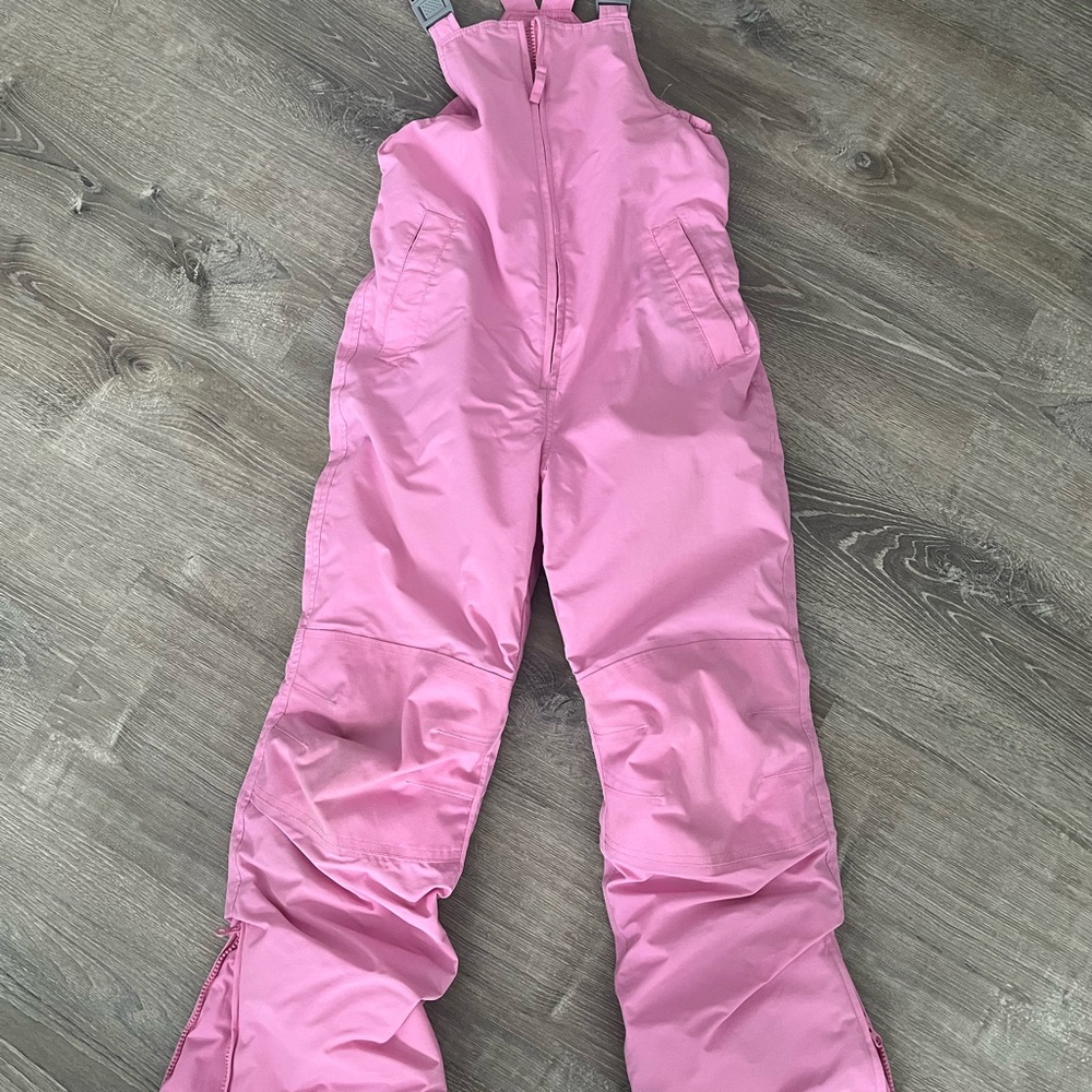 Lands' End Kids Pink Snow Bibs